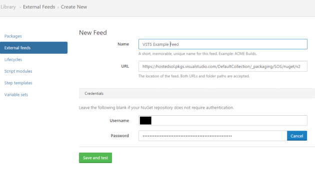 OctopusAddExternalNugetFeedVSTS