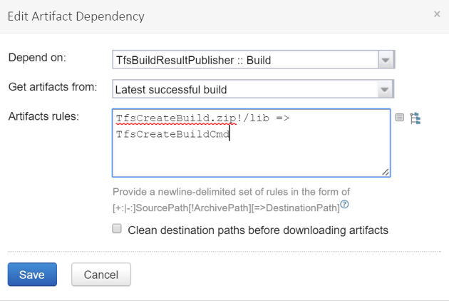 TeamCityBuildArtifactDepedancyAddNew.PNG