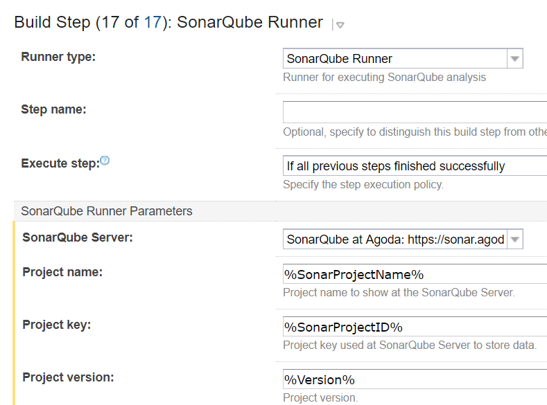 SonarqubeRunnerTeamCityTypeScriptDotnet